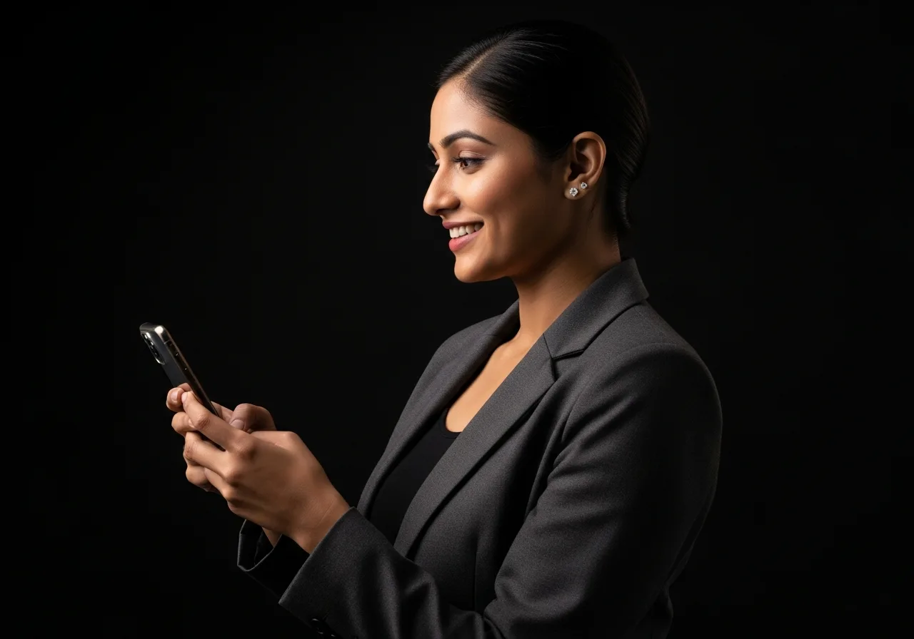Young professional using the RuDo wealth advisory app