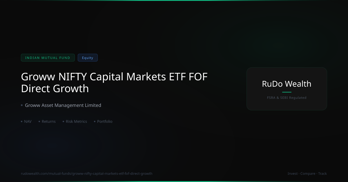 Groww NIFTY Capital Markets ETF FOF Direct Growth: NAV, Returns vs ...