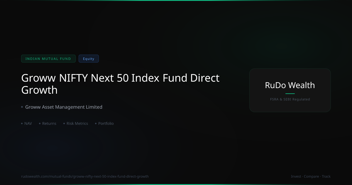 Groww NIFTY Next 50 Index Fund Direct Growth: NAV, Returns vs NIFTY Next 50