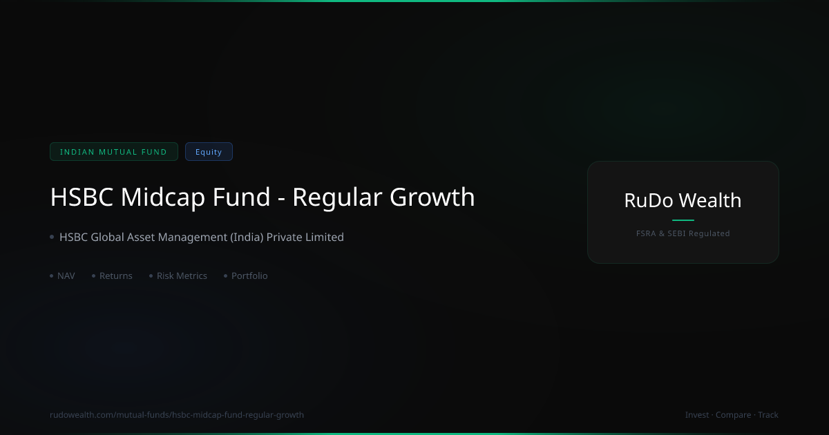 HSBC Midcap Fund Regular Growth: NAV, Returns vs NIFTY Midcap 150