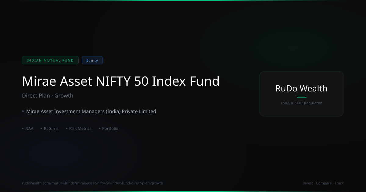 Mirae Asset NIFTY 50 Index Fund Direct Plan Growth: NAV, Returns vs ...