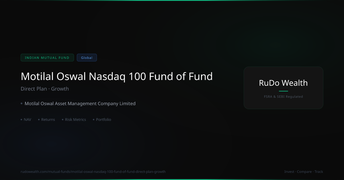 Motilal Oswal Nasdaq 100 Fund of Fund Direct Plan Growth: NAV, Returns ...