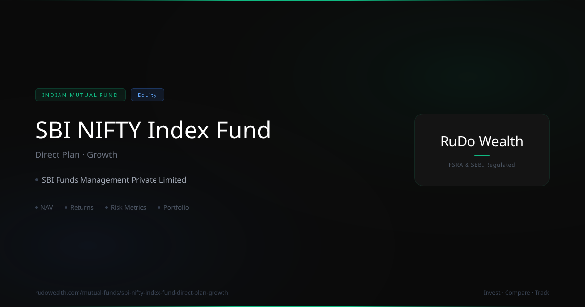 SBI NIFTY Index Fund Direct Plan Growth: NAV, Returns vs NIFTY 50