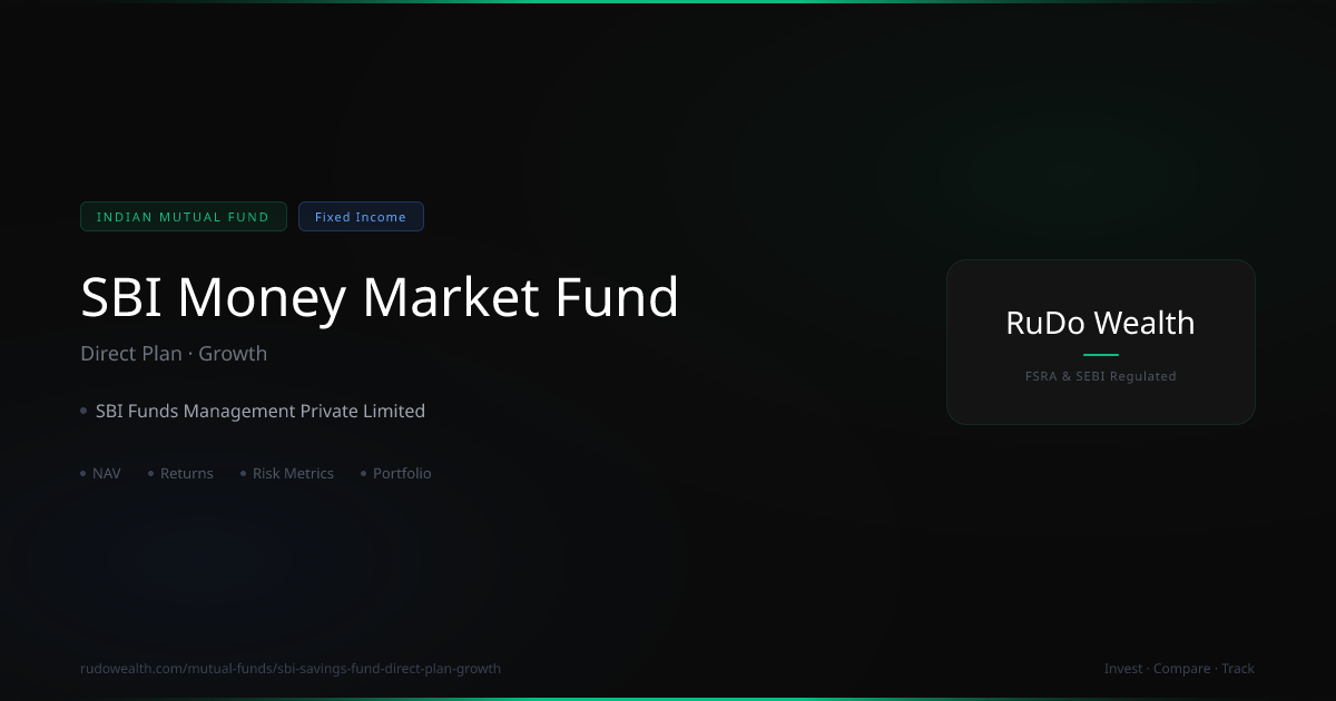 SBI Money Market Fund Direct Plan Growth: NAV, Returns vs CRISIL Money ...